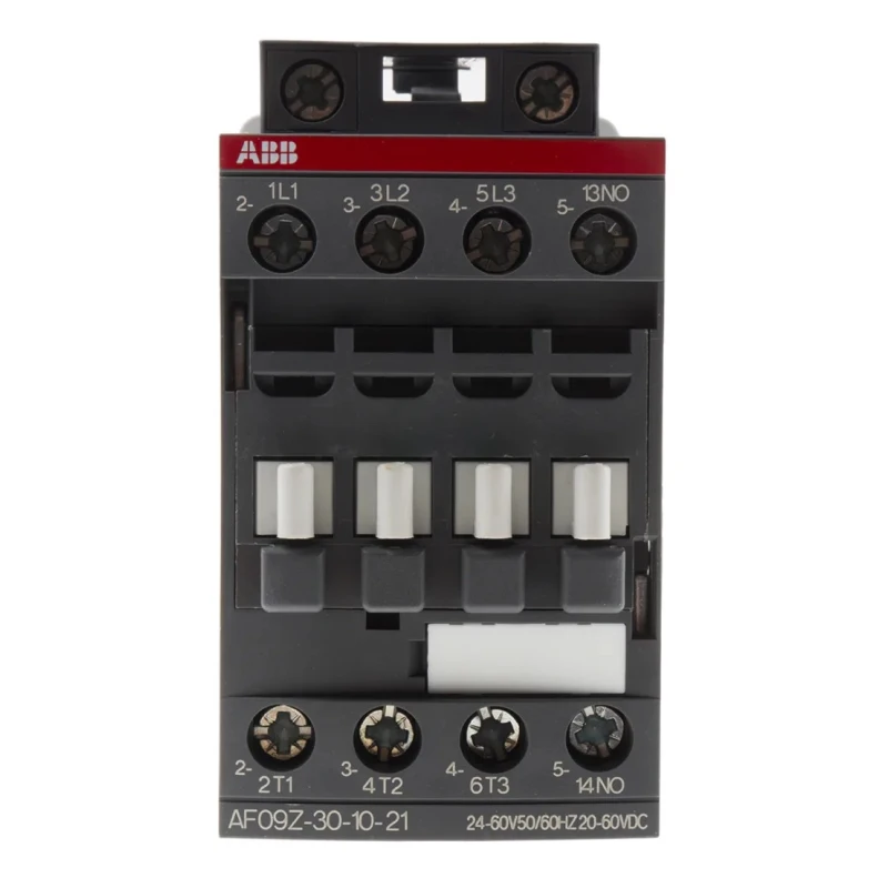 ABB Motor Control Contactor with 60V DC Coil, 3 Poles, 7 A Contact Current, 4 kW Power Rating, 690V AC Contact Voltage AF09