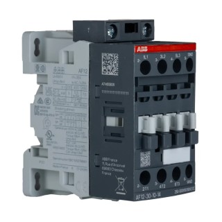 ABB Contactor, 3-Pole, 9 A, 5.5 kW Power Rating, 500V dc Coil, DIN Rail Mount AF12