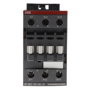 ABB 3-Pole Contactor with 24V AC/DC Coil, 24 A Contact Current, 18.5 kW Power Rating, 60V Control Circuit, 690V AC AF38Z