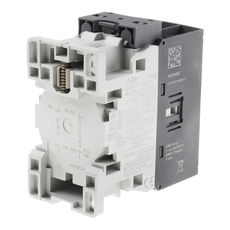 ABB 3-Pole Contactor with 24V AC/DC Coil, 24 A Contact Current, 18.5 kW Power Rating, 60V Control Circuit, 690V AC AF38Z