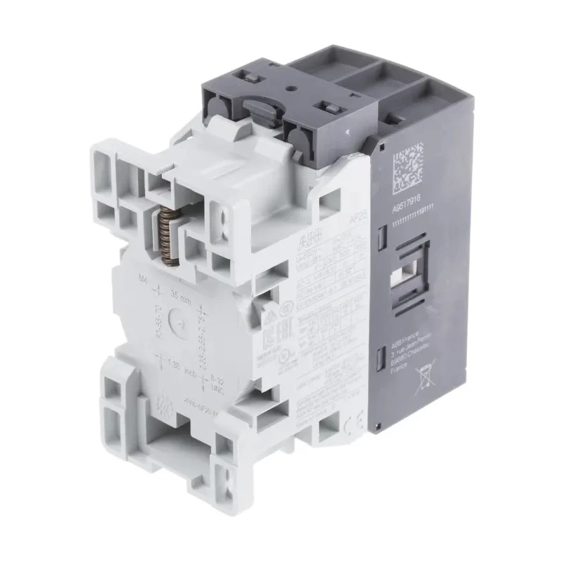 ABB Motor Control Contactor 3-Pole 17A, 11 kW 500V AC/DC Coil Voltage AF26 1SBL237001R1400 AF26-30-00-14
