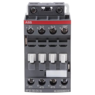 ABB Motor Control Contactor, 230V AC Coil, 3-Pole, 9 A Contact Current, 5.5 kW Power Rating AF12