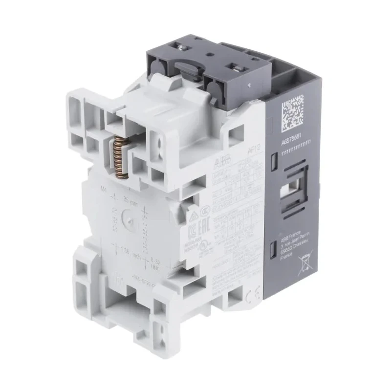 ABB Motor Control Contactor, 230V AC Coil, 3-Pole, 9 A Contact Current, 5.5 kW Power Rating AF12