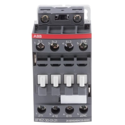 ABB AF16Z Contactor 60V DC Coil, 3-Pole, 10.5 A, 7.5 kW, 3 NO, 690V AC AF16Z
