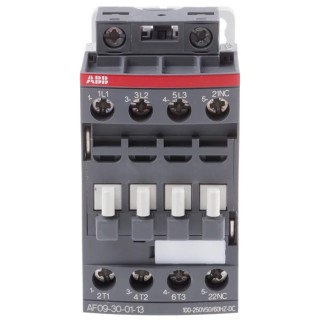 ABB AF Contactor, 230V AC Coil, 3-Pole, 9 A, 4 kW Power Rating, 3 NO Contacts, 690V AC Contact 1SBL137001R1301 AF09-30-01-13