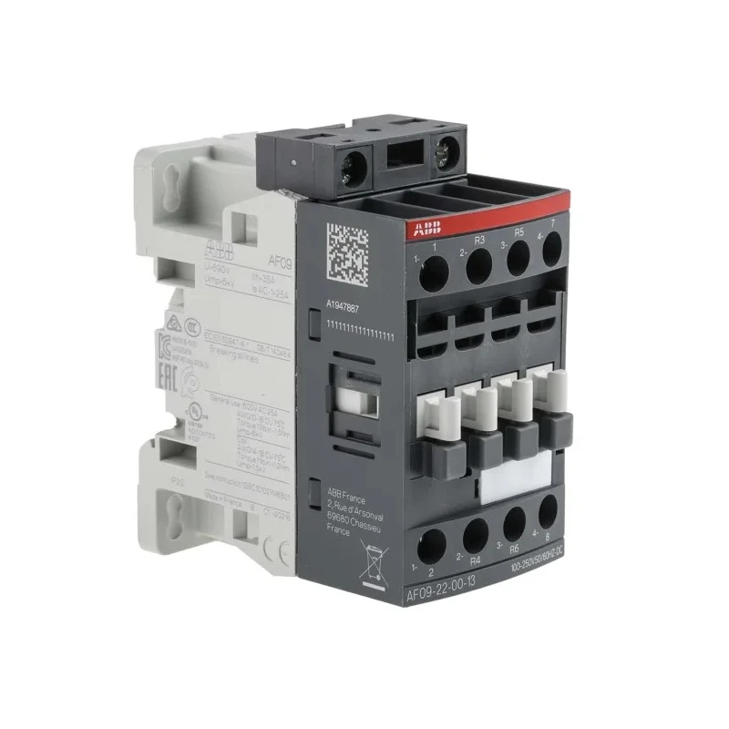 ABB Contactor 230V AC Coil, 4-Pole, 25 A, 4 kW Power Rating, 2 NO/2 NC Configuration AF09