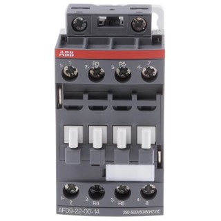 ABB AF09 4-Pole Contactor 25 A, 4 kW Power Rating, 250-500 V AC/DC Coil Voltage, 690 V AC Contact Voltage AF09