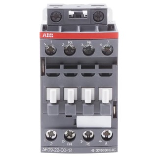 ABB AF09 Contactor, 110V AC/DC Coil, 4-Pole, 25 A, 4 kW Power Rating, 130V Control Circuit, 2 NO/2 NC, 690V AC AF09