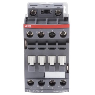 ABB AF16 Motor Control Contactor, 4-Pole, 250-500 V AC/DC Coil, 30 A Current, 7.5 kW Power Rating AF16