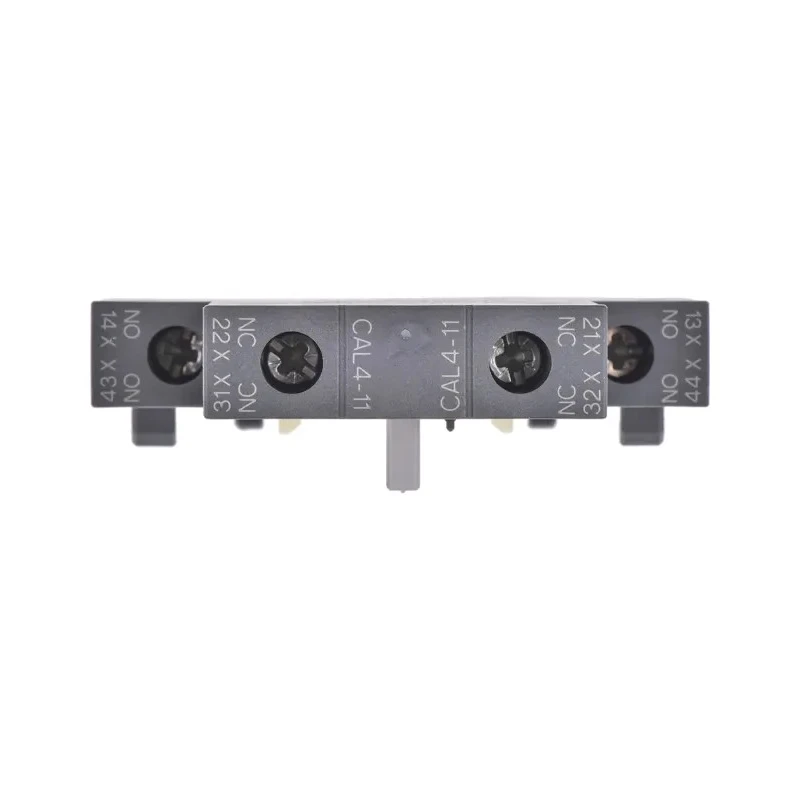 ABB Auxiliary Contact 2 Contact 1 NO 1 NC Side Mount 6 A 600 V DC 690 V AC CAL4-11 1SBN010120R1011 CAL4-11