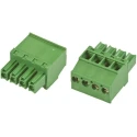 TE Connectivity Pluggable Terminal Block, 5-Contact, 3.81 mm Pitch, 1 Row, 11A, Screw Connection, Green Housing 1986375-5
