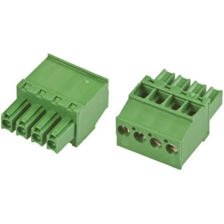 TE Connectivity Pluggable Terminal Block, 5-Contact, 3.81 mm Pitch, 1 Row, 11A, Screw Connection, Green Housing 1986375-5