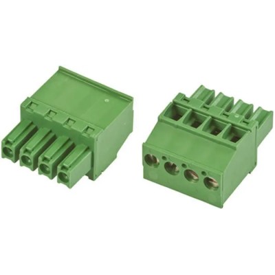 TE Connectivity Pluggable Terminal Block, 5-Contact, 3.81 mm Pitch, 1 Row, 11A, Screw Connection, Green Housing 1986375-5