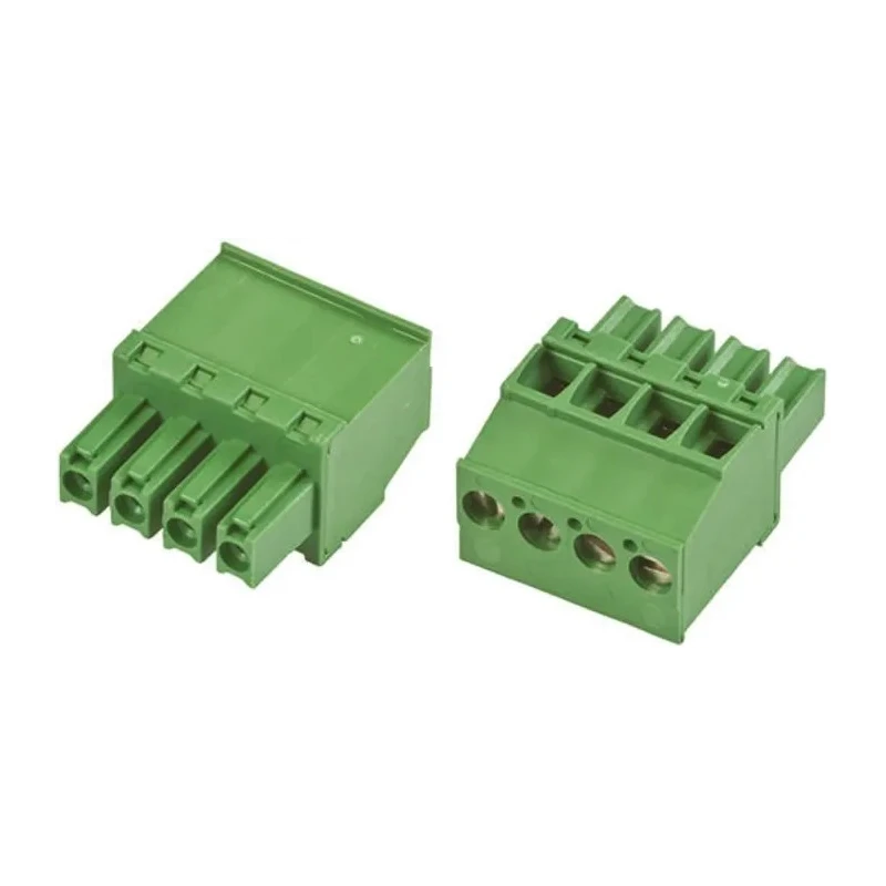 TE Connectivity Pluggable Terminal Block, 5-Contact, 3.81 mm Pitch, 1 Row, 11A, Screw Connection, Green Housing 1986375-5