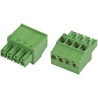 TE Connectivity Pluggable Terminal Block, 5-Contact, 3.81 mm Pitch, 1 Row, 11A, Screw Connection, Green Housing 1986375-5