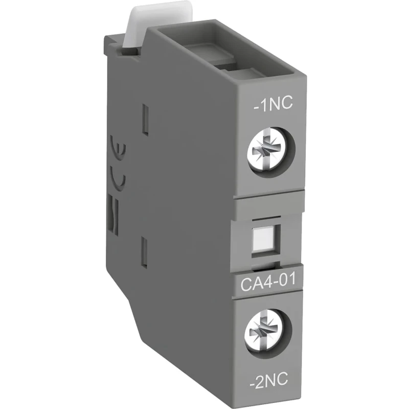 ABB Auxiliary Contact, 1 Contact, 1 NC, Front Mount, Screw Terminal, 6A Contact Current, Rated Insulation Voltage CA4-01-T