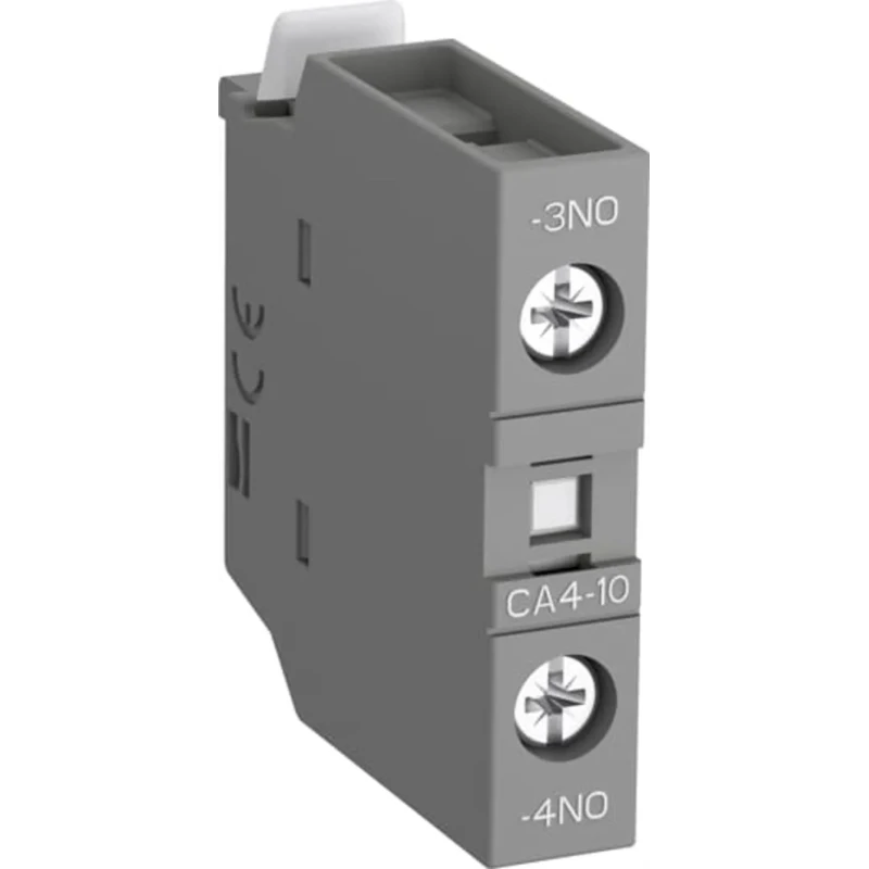 ABB Auxiliary Contact, 1 Contact, 1 NO, CA4 Series, Front Mount, 6 A, 600 V dc, 690 V ac CA4-10
