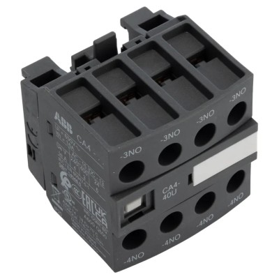 ABB Auxiliary Contact 4 Contact 4 NO Front Mount 6 A 600 V DC 690 V AC CA4-40U