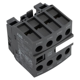 ABB Auxiliary Contact, 4 Contact, 4 NC, CA4 Series, Front Mount, 6 A, 600 V DC, 690 V AC CA4-04M