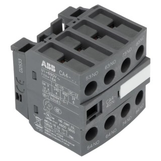 ABB Auxiliary Contact 4 Contact 4 NO Front Mount 6 A 600 V dc 690 V ac CA4-40N