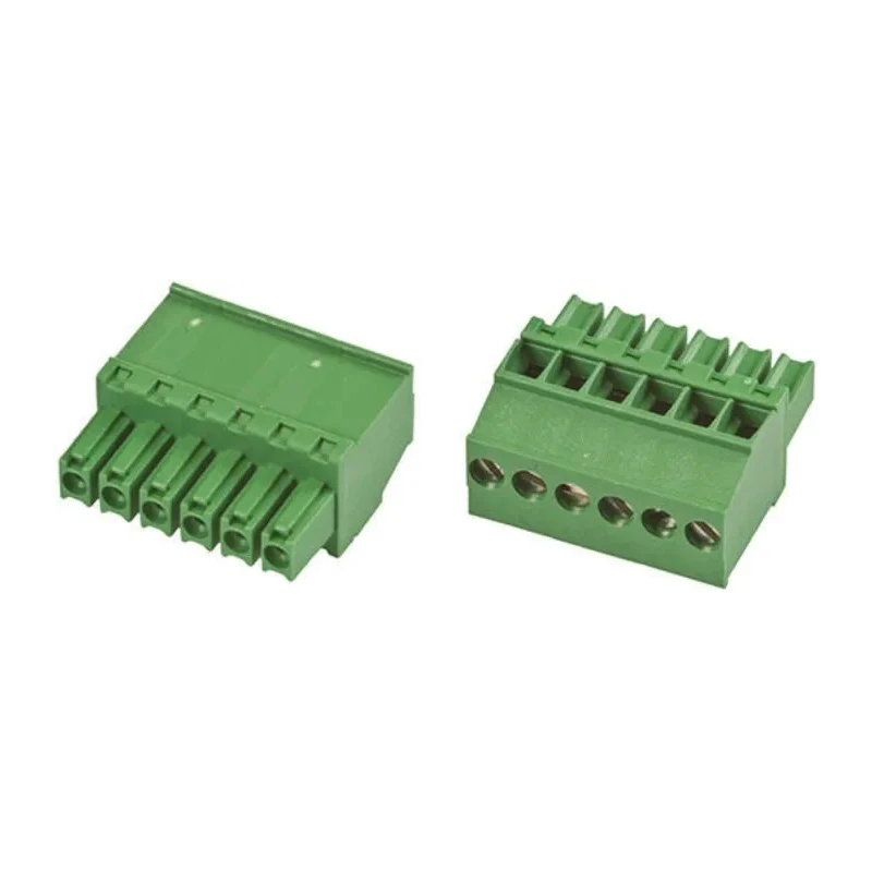 TE Connectivity Pluggable Terminal Block 6-Contact 3.5mm Pitch 1 Row 300V Polyamide Housing Male Connector 1986371-6