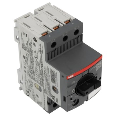 ABB Motor Protection Circuit Breaker MS132 Series 630 mA to 1A Current Rating 600V 3-Pole IP20 IP10 MS132