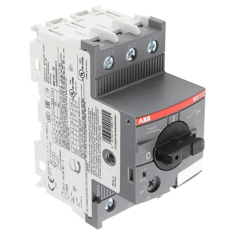 ABB Motor Protection Circuit Breaker 25A to 32A, 690V, Triple Pole, IP20, -25°C to 70°C MS132