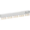 ABB PS1 Series 3 Phase Busbar 690 V AC, 250 V DC, 65 A Current Rating, 17.5 mm Pitch, 15 Poles, 5 1SAM201906R1105 PS1-5-0-65
