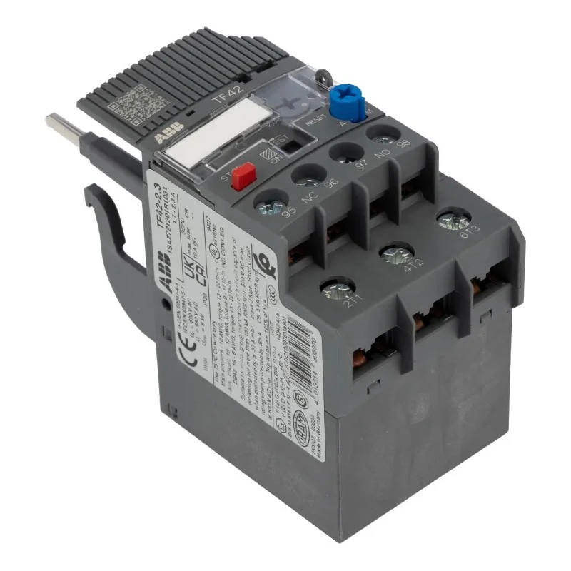 ABB Thermal Overload Relay TF42 1 NO/1 NC, Adjustable Current Range 1.7 to 2.3 A, 2.3A Contact Rating, 2 W Power Rating TF42