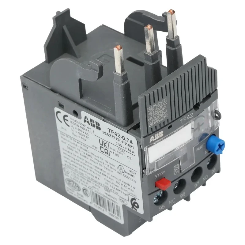 ABB TF42 Thermal Overload Relay 1 NO/1 NC, Adjustable Current Range 0.55 to 0.74 A, 2 W Power, 3P Pole Configuration TF42