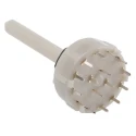 Lorlin Sealed Rotary Switch, 4 Poles 3 Throws 150mA Latching PCB Mount Nylon Housing CKF1052