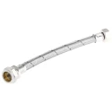 RS PRO Braided Stainless Steel EPDM Lined Hose Assembly, Female 3/4 in Male/Female, 12 bar Pressure, 300 mm Length 711-8454