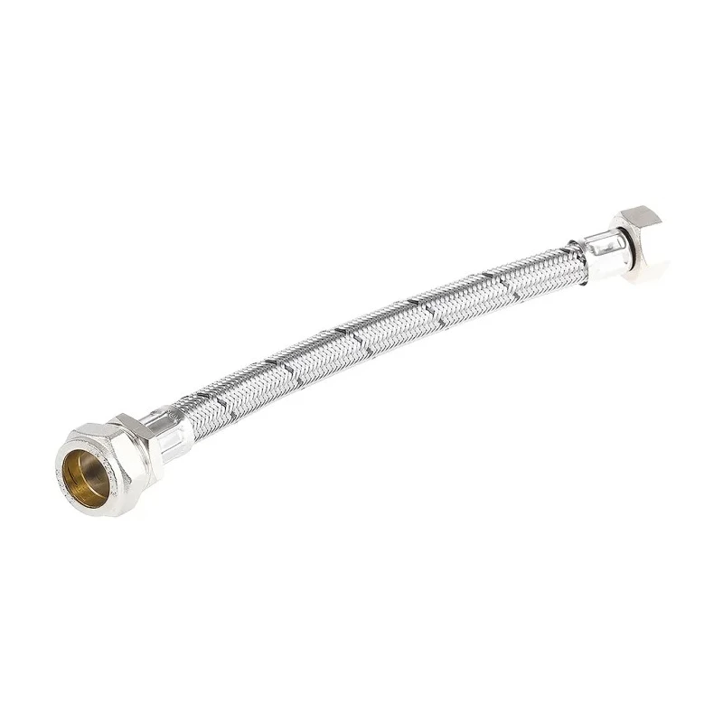 RS PRO Braided Stainless Steel EPDM Lined Hose Assembly, Female 3/4 in Male/Female, 12 bar Pressure, 300 mm Length 711-8454