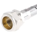 RS PRO Braided Stainless Steel EPDM Lined Hose Assembly, Female 3/4 in Male/Female, 12 bar Pressure, 300 mm Length 711-8454