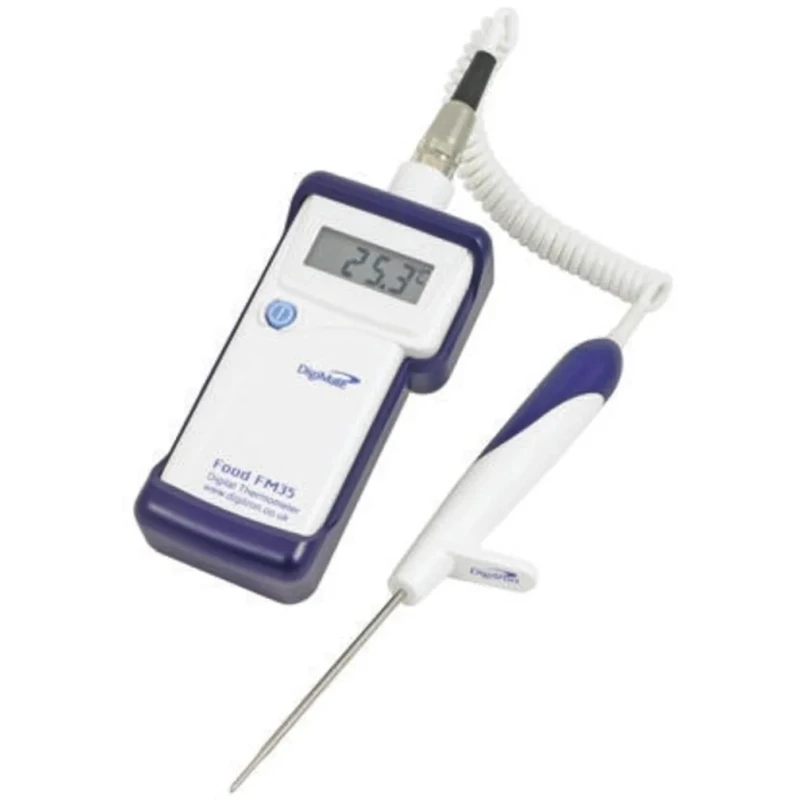 Digitron Dual Purpose (Immersion and Surface) Probe Handheld Digital Thermometer 1 Input 1372°C Max ±1°C FM35