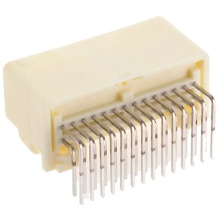 TE Connectivity TH 025 Series Automotive Connector Female Natural Through Hole 28 Way Solder Termination 1565373-4