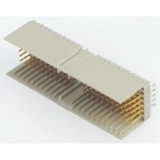 TE Connectivity Z-PACK HM 2 mm Pitch Hard Metric Type A Backplane Connector, Right Angle Male, 22 Column, 5 Row 5106015-1