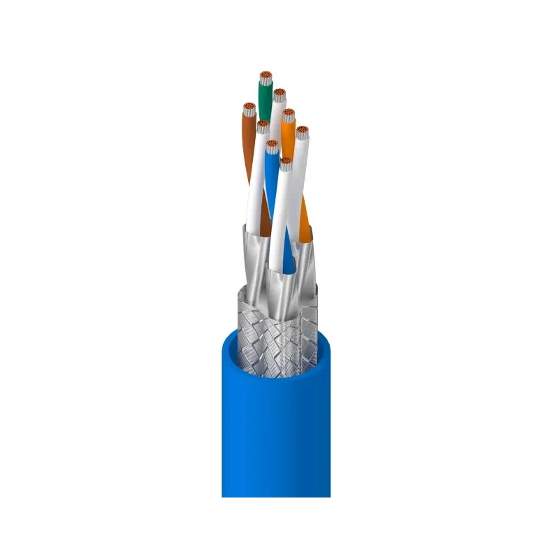 Belden Shielded Screened Cat7 Ethernet Cable, 500 m, Blue Low Smoke Zero Halogen BE43802.00500