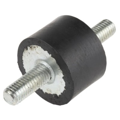 RS PRO M8 Anti-Vibration Mount Male to Male Bobbin Natural Rubber 59kg Compression Load 30mm OD 20mm Height 162-3238