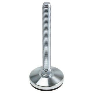 RS PRO M12 40 mm Diameter Adjustable Foot Zinc Plated Steel 900 kg Static Load Capacity 3° Tilt Angle 162-3253