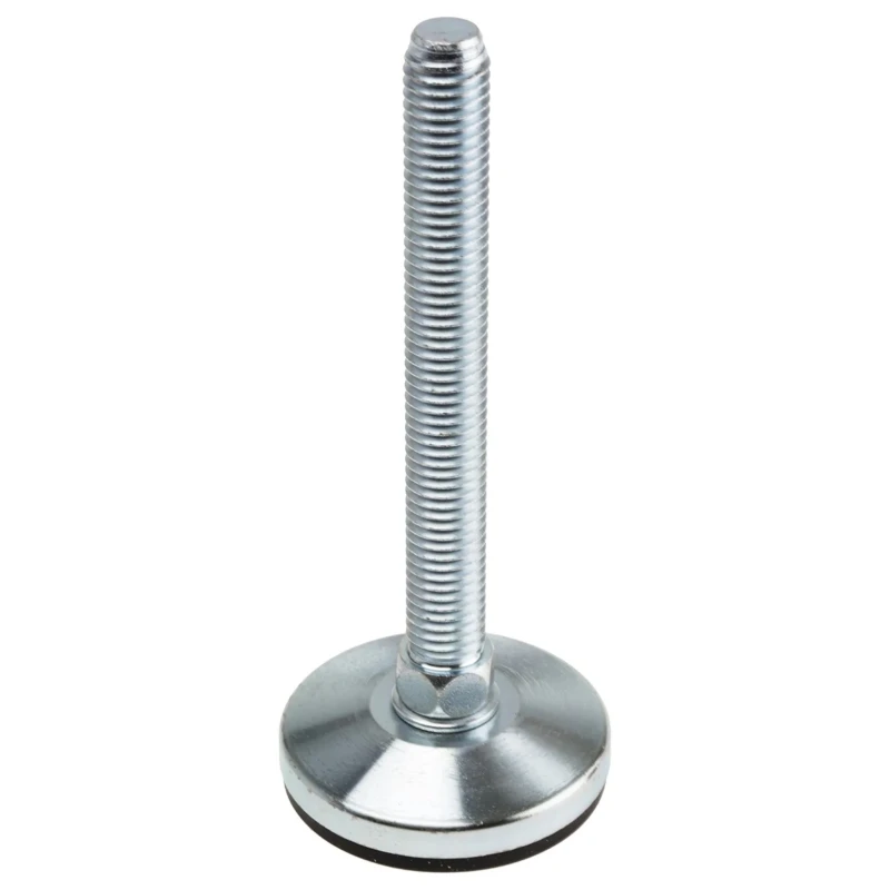 RS PRO M12 40 mm Diameter Adjustable Foot Zinc Plated Steel 900 kg Static Load Capacity 3° Tilt Angle 162-3253