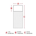 Brady White Self-Laminating Vinyl Cable Labels 25.4 mm Width 63.5 mm Length 1000 Per Pack BM71-21-427