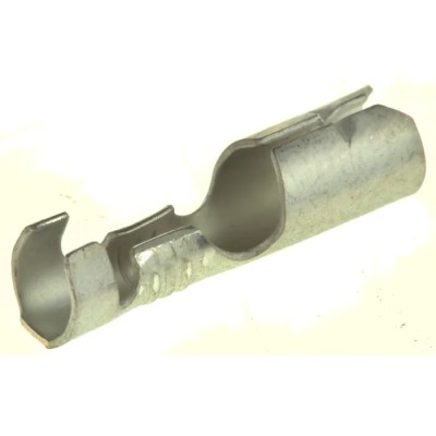 TE Connectivity Uninsulated Crimp Bullet Connector 20 AWG to 14 AWG, 4 mm Bullet Diameter Female 170021-2