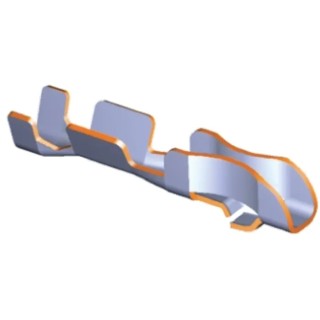 TE Connectivity EI Female Tab Crimp Automotive Connector Terminal 2A Current Phosphor Bronze Contact Material 170205-2