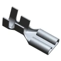 TE Connectivity FASTON .250 Black Uninsulated Female Spade Connector Crimp 6.35 x 0.8 mm Tab Size 15 AWG to 10 AWG 170224-2