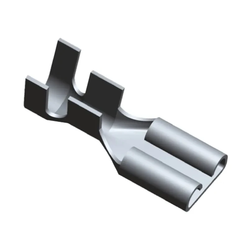 TE Connectivity FASTON .250 Black Uninsulated Female Spade Connector Crimp 6.35 x 0.8 mm Tab Size 15 AWG to 10 AWG 170224-2