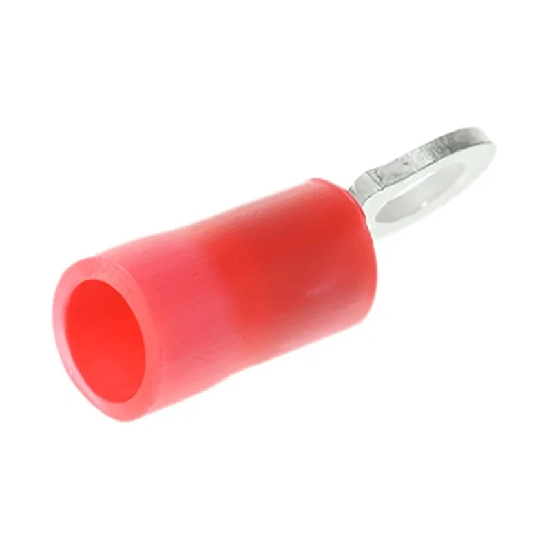 TE Connectivity PLASTI-GRIP Insulated Ring Terminal M3 Stud Size for 22 AWG to 18 AWG Wire Red 170780-1