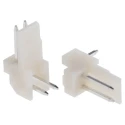 TE Connectivity EI Series Right Angle Through Hole PCB Header, 2 Contacts, 2.5 mm Pitch, 1 Row, Shrouded 171826-2