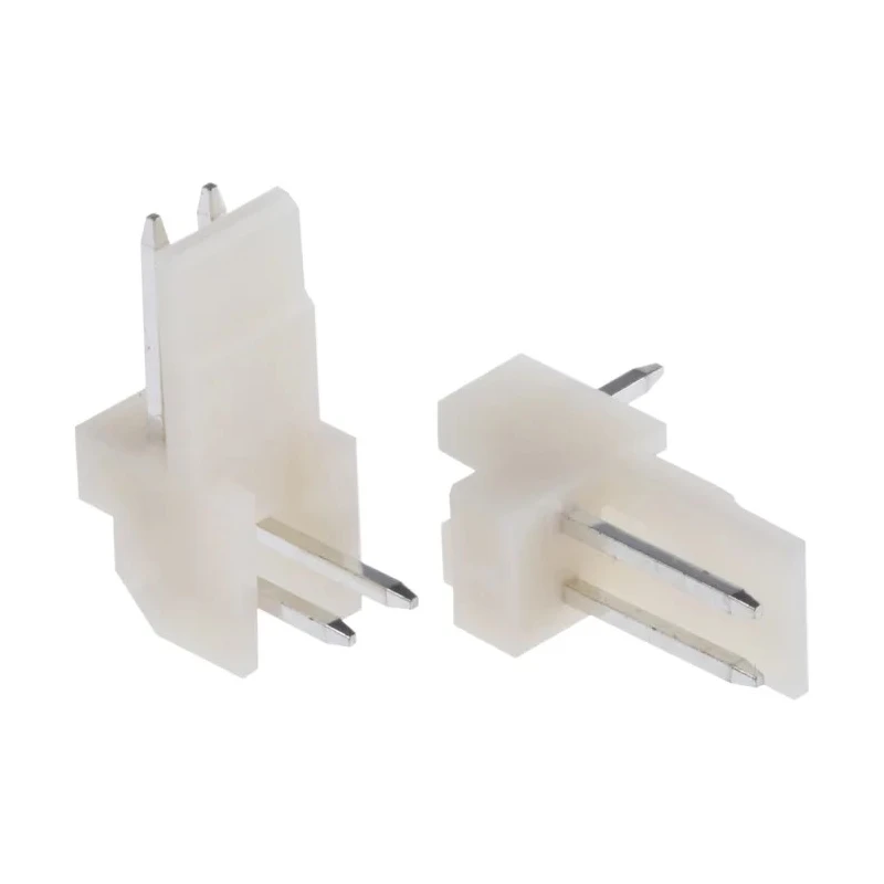 TE Connectivity EI Series Right Angle Through Hole PCB Header, 2 Contacts, 2.5 mm Pitch, 1 Row, Shrouded 171826-2