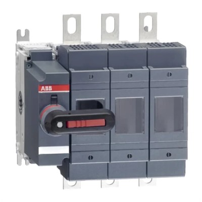 ABB Fuse Switch Disconnector 3-Pole Enclosed Base Mount, 1000V Switching Voltage 200A Current 1SCA022764R7130 OS200D03K
